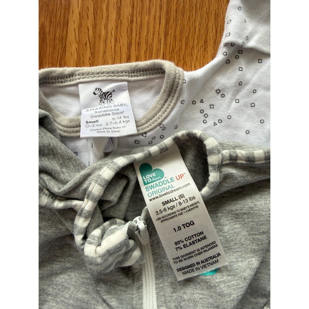 Baby Swaddle Sleep Sack Bundle Size 0-3 Months - Picture 5 of 7